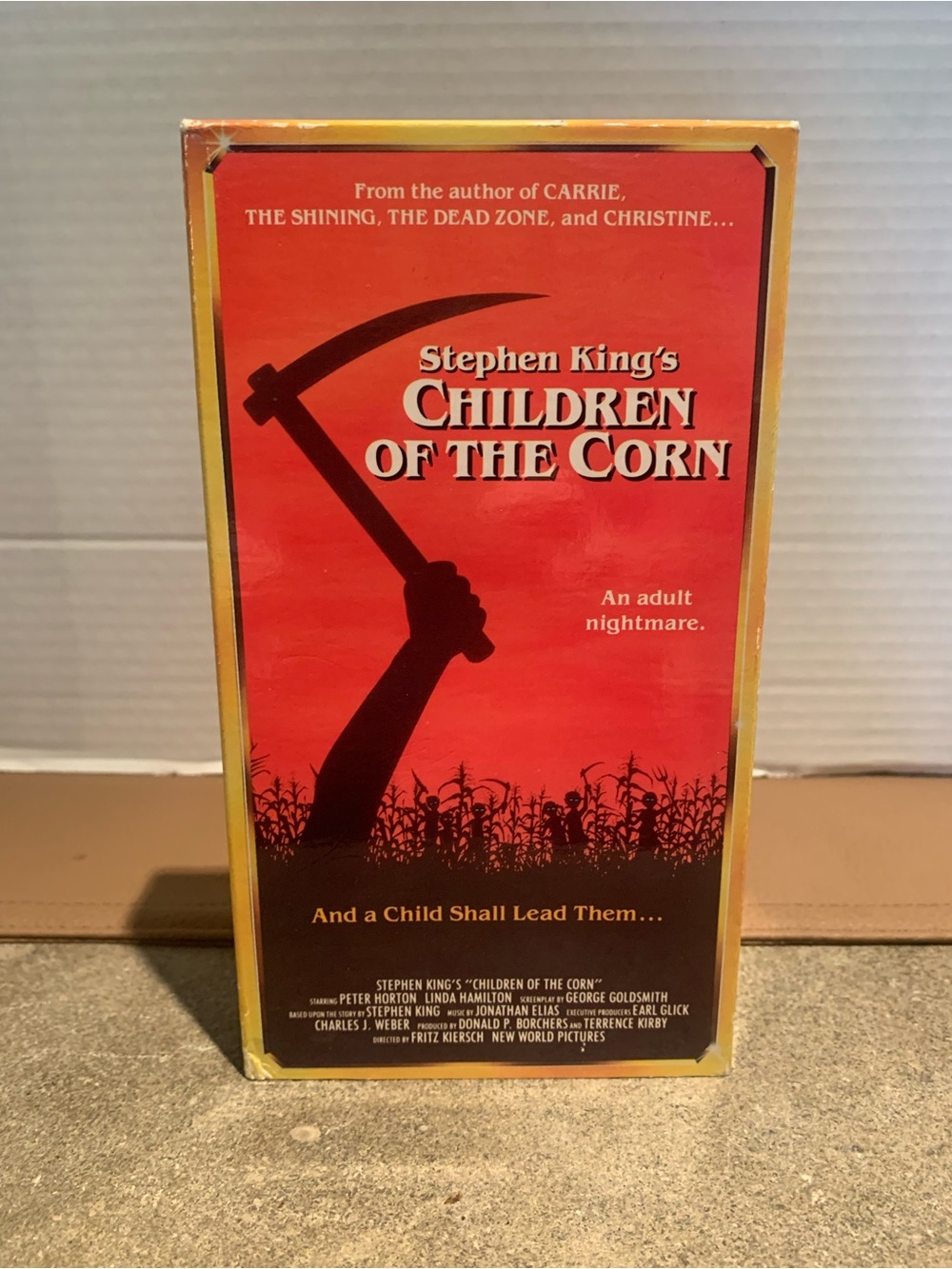 1992 Copy Children of the Corn VHS - Red and Black Horror Cover